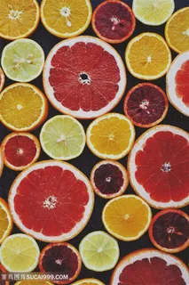 柠檬柚子背景图