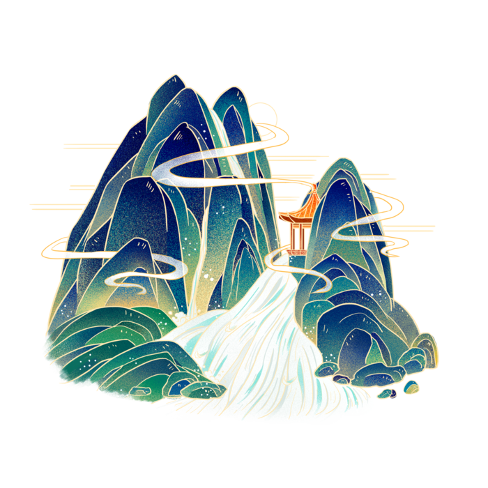 中国风山水国潮