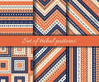 少数民族藏族特色花纹波西米亚风纹理背景图案设计AI矢量图片素材