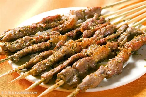 孜然羊肉串美食摄影图片 孜然羊肉串美食摄影图片