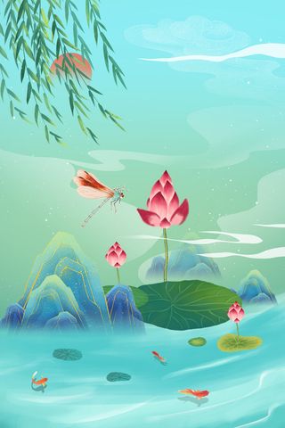 中式古典国潮来袭海报展板宣传背景图PSD设计PS模板素材