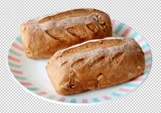 红糖核桃面包免扣素材