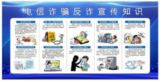 电信诈骗反诈知识宣传展板