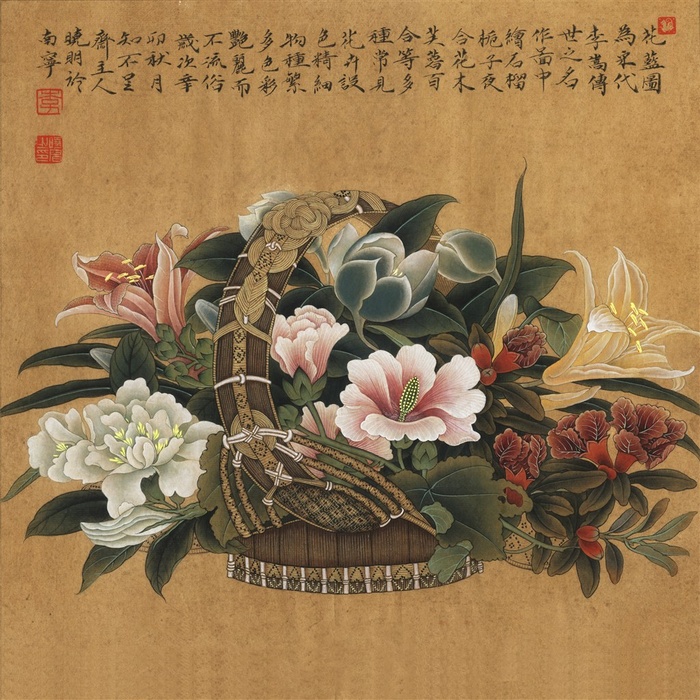 临宋花蓝图古画