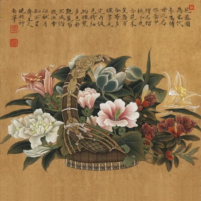 临宋花蓝图古画