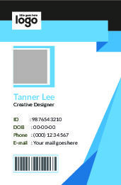 蓝条工作证名片