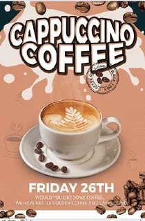 设计咖啡杯海报背景墙