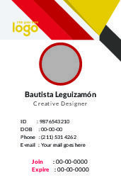 黄红会员证名片