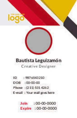 黄红会员证名片