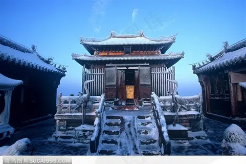 武当山金殿瑞雪高清图片