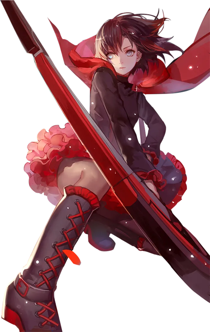 红色武士女孩卡通人物