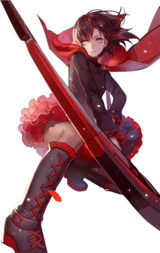 红色武士女孩卡通人物