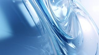 蓝色流体玻璃质感科技背景