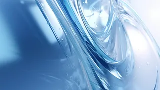 蓝色流体玻璃质感科技背景