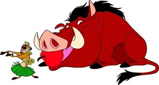 卡通动漫动画狮子王野猪臭鼬矢量图素材