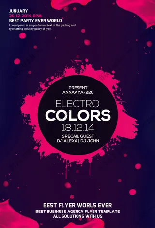 科技感多边形海报模板