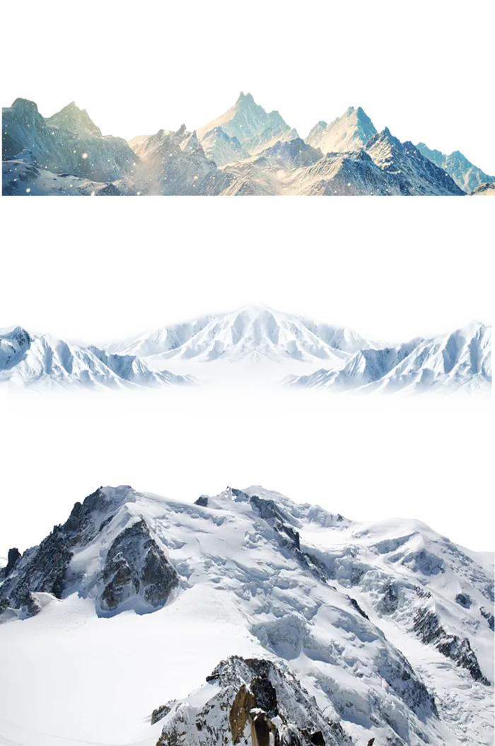 皑皑 雪山 素材 免扣