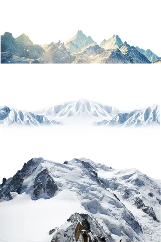 皑皑 雪山 素材 免扣