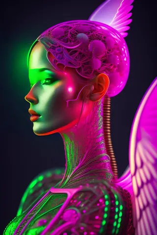 ai机器人人工大脑外星人插画