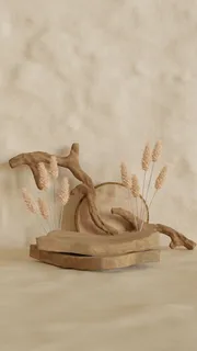 小清新c4d场景电商展台合层背景