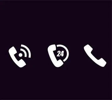 电话简笔画 小图标、24小时