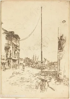 惠斯勒素描大路乡村美景 惠斯勒素描大路乡村美景