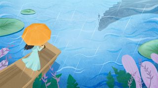 谷雨插画PSD素材