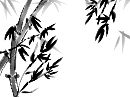 竹子水墨画中国风国画墨水书法竹子画