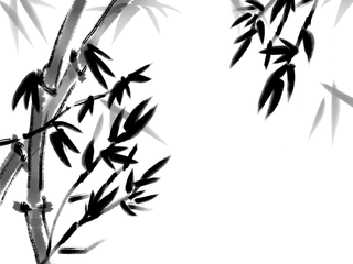 竹子水墨画中国风国画墨水书法竹子画