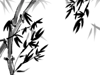 竹子水墨画中国风国画墨水书法竹子画