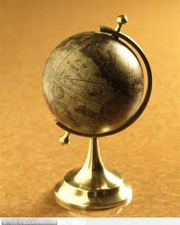金色地球仪--古老的世界地图 金色地球仪--古老的世界地图