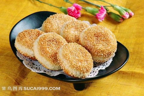 美味芝麻饼素材