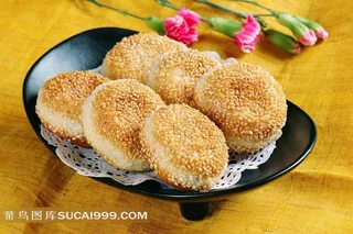 美味芝麻饼素材