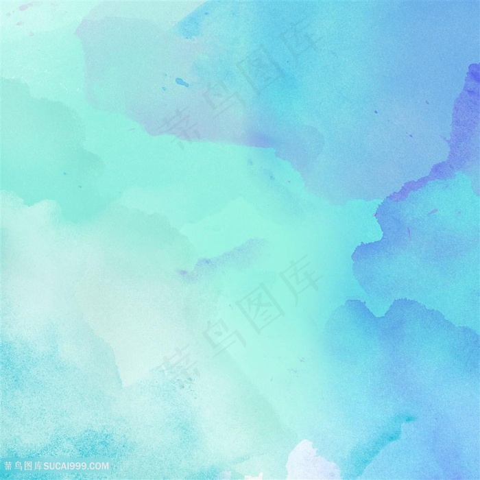 方形兰色水墨水彩背景图片