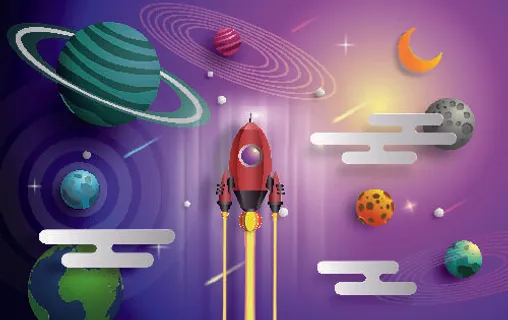 太空宇航员插画