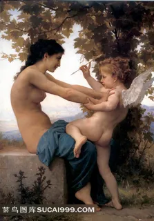 抗拒爱神的少女油画世界名画 抗拒爱神的少女油画世界名画