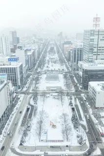 日本街道冬季风景图片 日本街道冬季风景图片