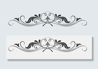 欧式花纹边框古典底纹花边欧美分割线装饰