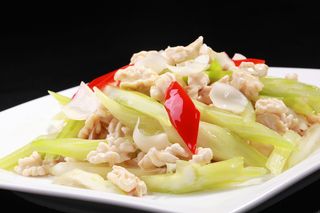 西芹百合桃仁 (2)