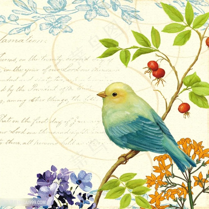 欧式花鸟装饰画