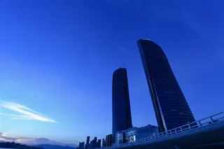 福建厦门双子塔建筑风景摄影素材