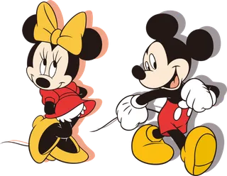 米奇和米妮散步