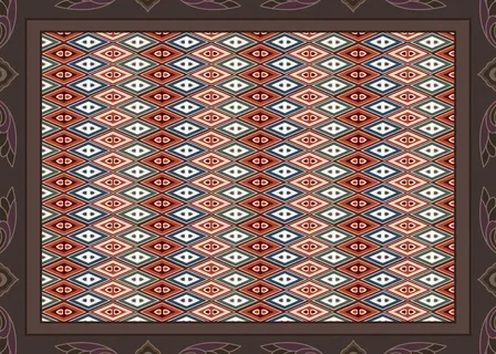 复古中式国潮风敦煌花纹装饰图案花卉藻井肌理圆形边框素材