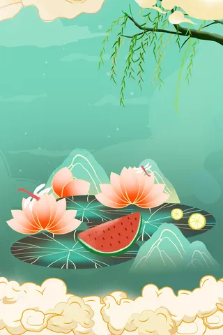 中式古典国潮来袭海报展板宣传背景图PSD设计PS模板素材