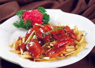 95C-132韭黄黑椒爆鸭肝