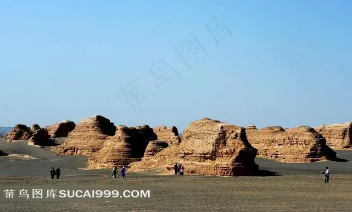 甘肃敦煌雅丹地貌风景