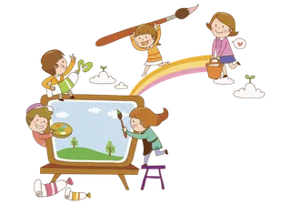 卡通 素材 人物 动画 插图