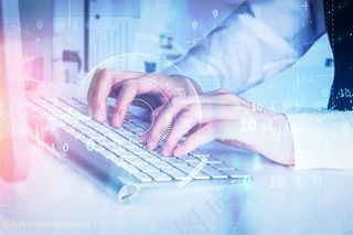商务电子电脑信息化键盘打字