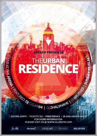 科技感多边形海报模板