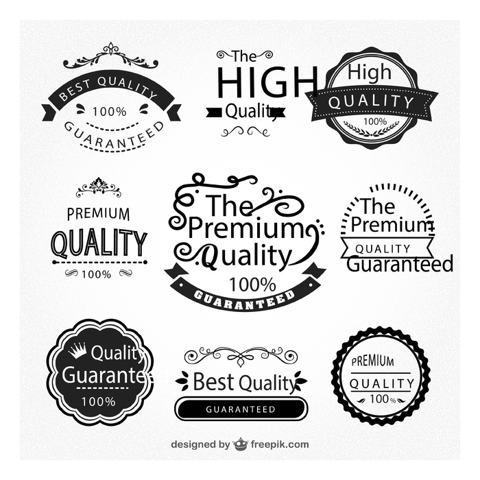 免抠黑色优质标签